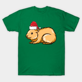 Santa Hat-Wearing Hamster Funny Christmas Holiday T-Shirt